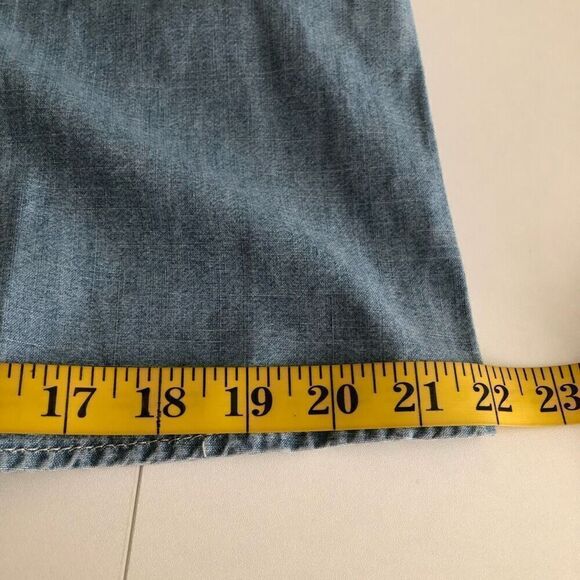 Levi’s Denim Chambray Blue, Mirabelle Dolman Sleeve, Coastal Grandma Top Size S - Picture 10 of 12